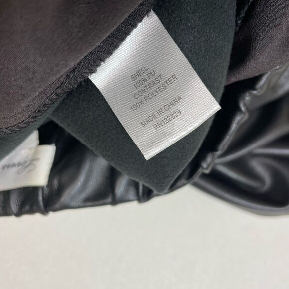 Lovers & Friends Chase Faux Leather Cargo Jogger Pants Women Small Black - Picture 8 of 10